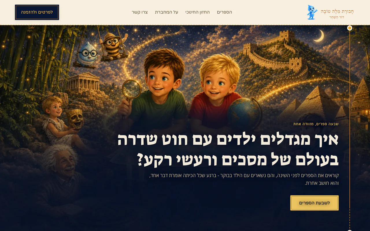 צילום מסך מהאתר של חבורת מילה טובה